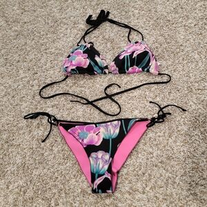 Victoria's Secret Pink and Black Bikini
